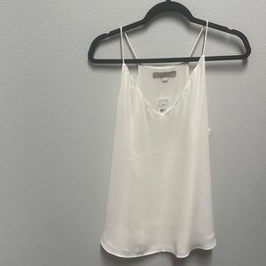 NWT Loft basic shell tank top. Size L. Slight scallop edges on top.